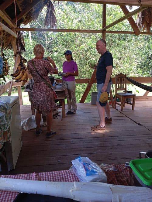 Anda and Peter - first UK travelers at Tsiru Ala