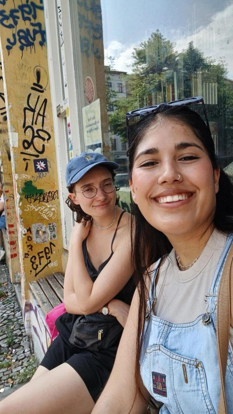 Camila and Sophia on her exchange with V Social in Germany